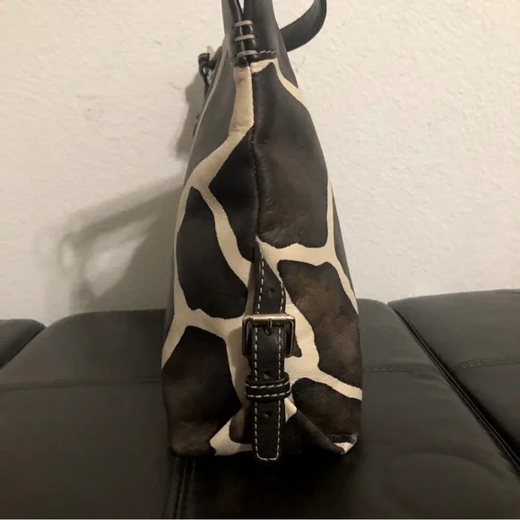 Vintage Dooney & Bourke Giraffe Hobo Handbag Purse - Picture 6 of 13